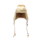 Open Yy Braided Shearling Trapper Beige