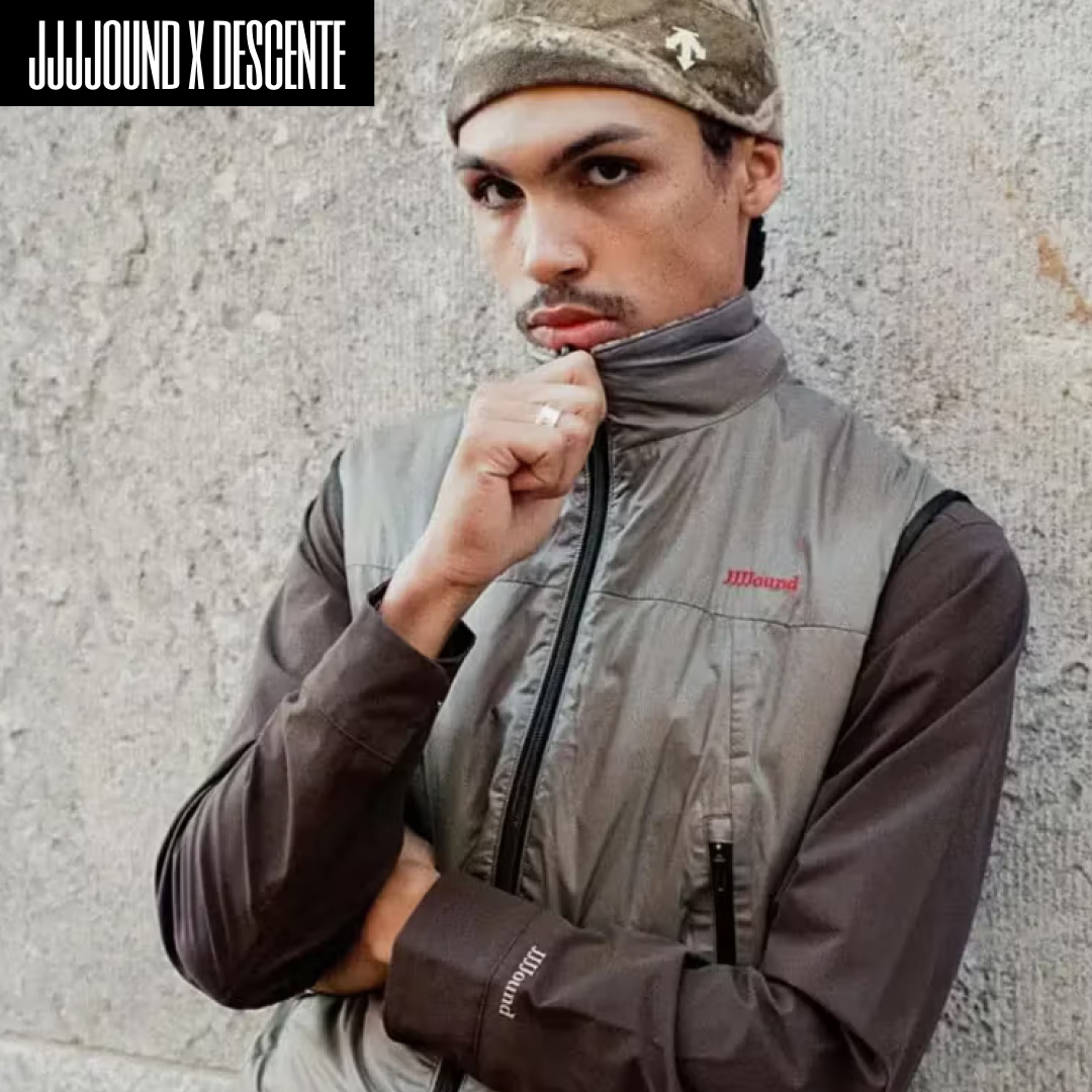 Descente Allterrain x JJJJound Hardshell Parka Black, Descente Allterrain x JJJJound Down Jacket Storm Blue 착용 스타일 - 2