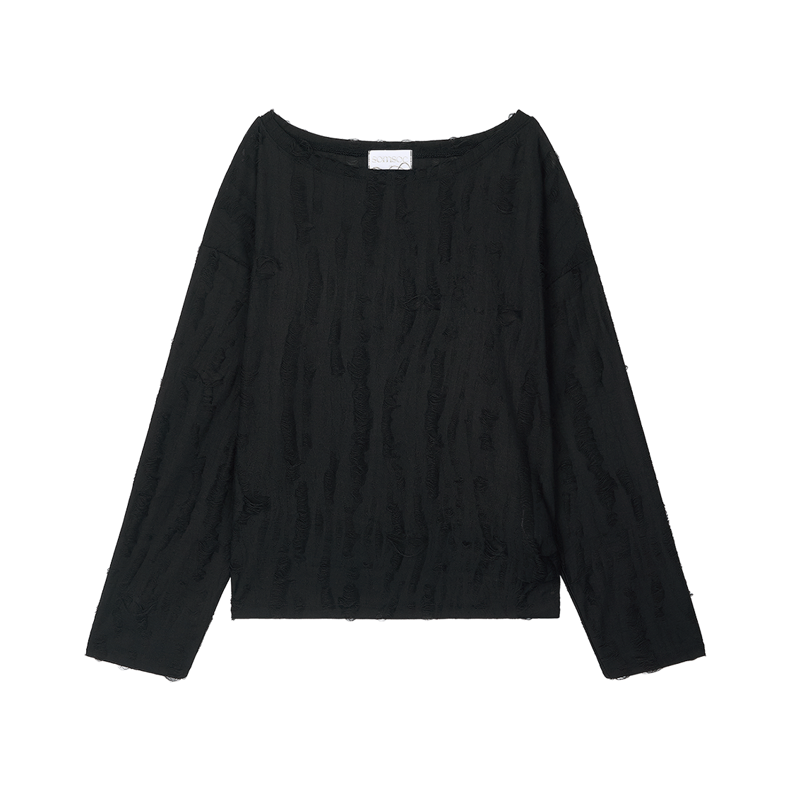 솜속 데본 디스트로이드 탑 블랙(SOMSOC Devon Destroyed Top Black)