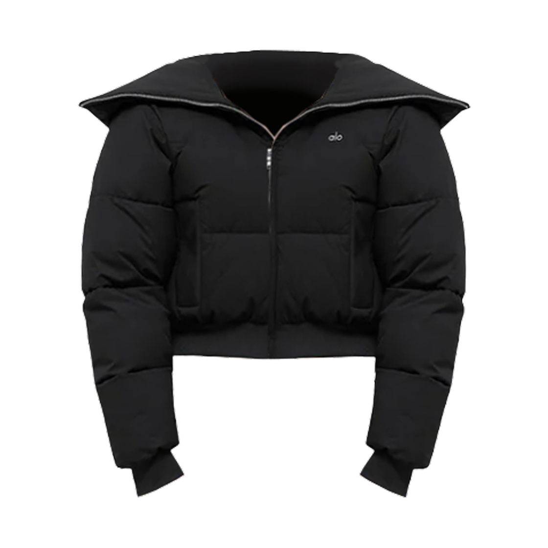 (W) 알로 요가 캡티베이트 푸퍼 블랙((W) Alo Yoga Captivate Puffer Black)