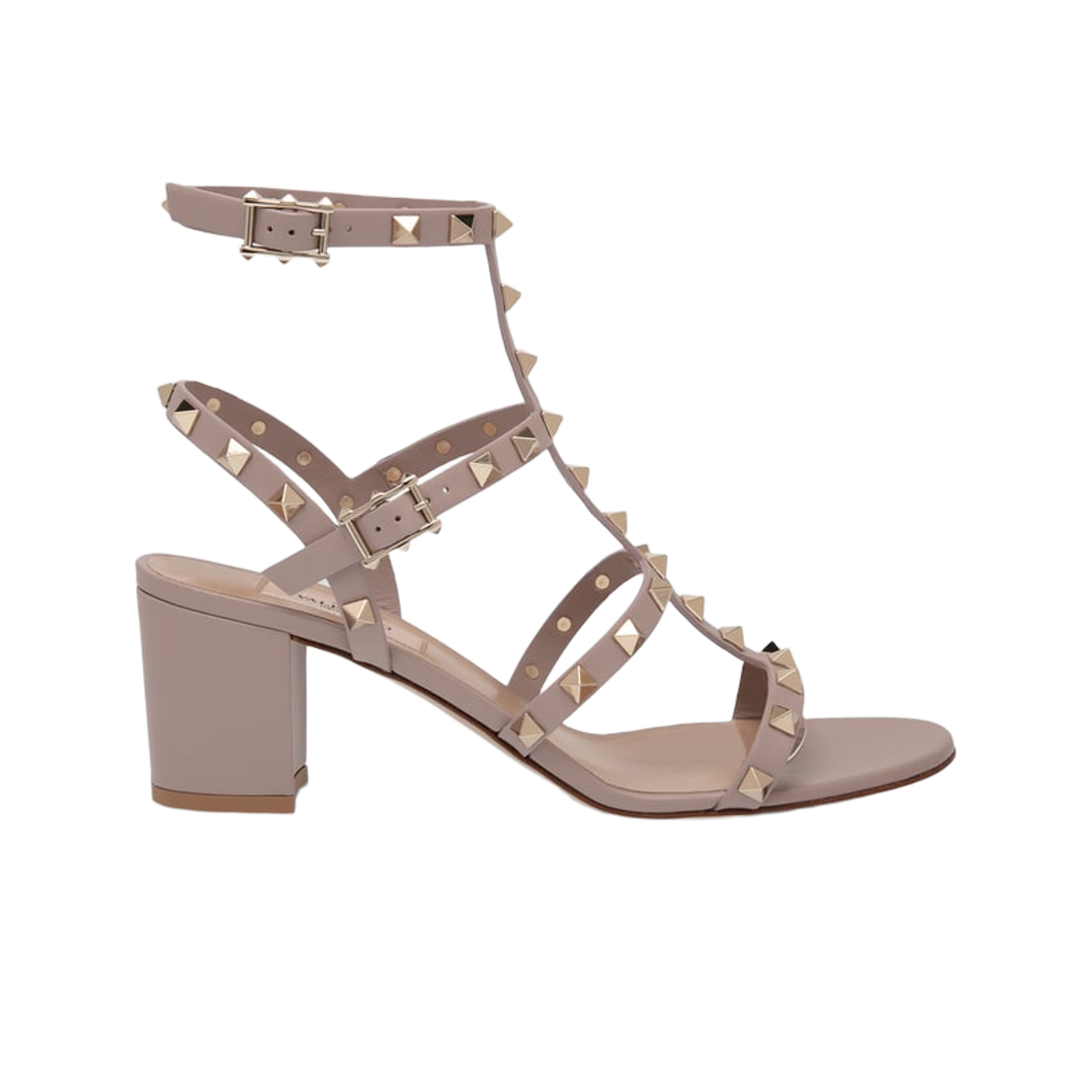 S0491VBPP45 (W) Valentino Rockstud Sandal Powder