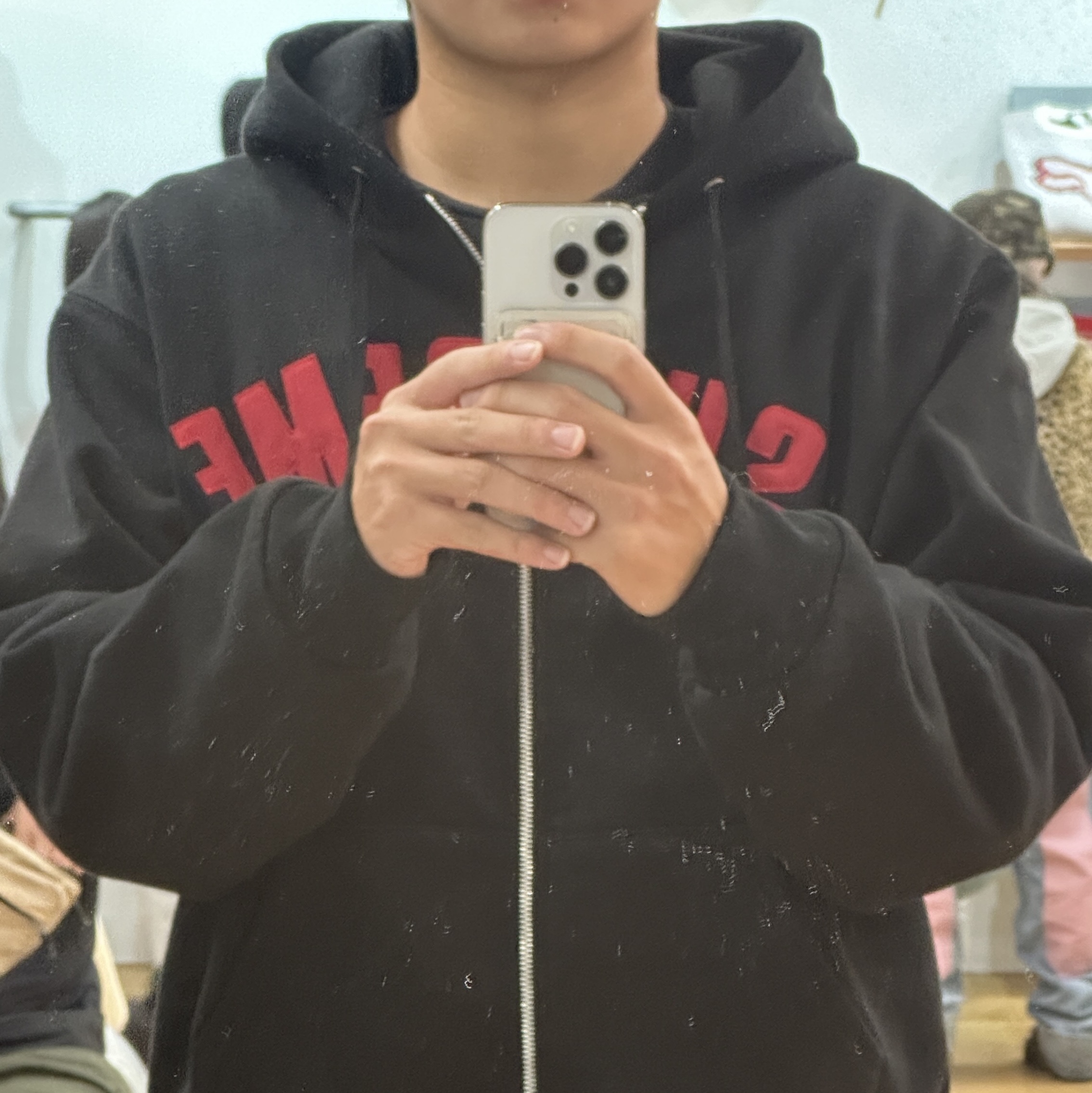 Supreme Arc Thermal Lined Zip Up Hooded Sweatshirt Black - 25FW 착용 스타일