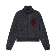 SOMSOC Symbol Terry Knit Zip-Up Chacoal