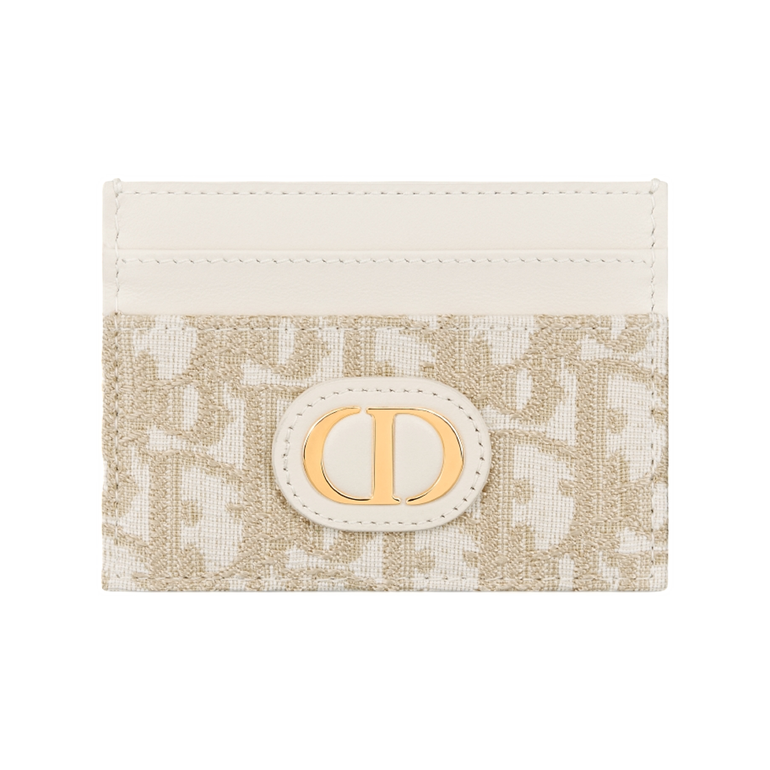 S2152UQDL-M01E Dior 30 Montaigne Freesia Card Holder Dior Oblique Jacquard Gold