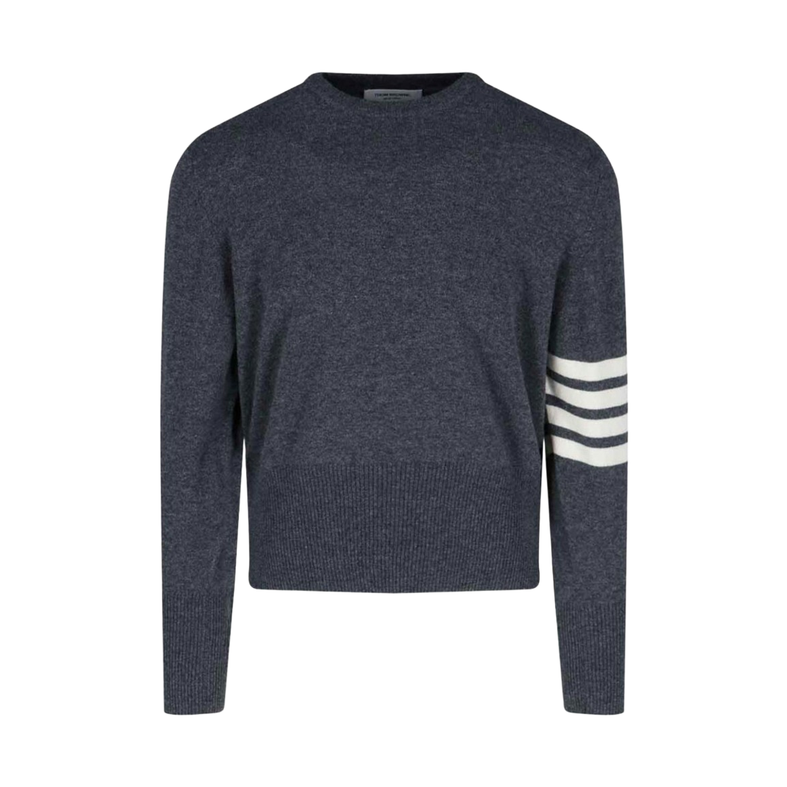 MKAS01A-00011-038 Thom Browne 4-Bar Cashmere Crewneck Knit Medium Grey