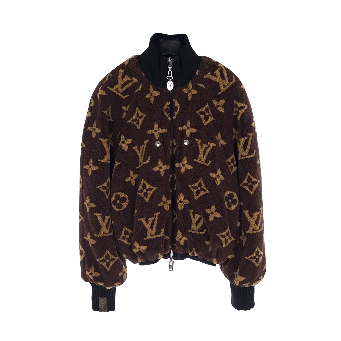 ITQ67QKATRIR Louis Vuitton Reversible Cocoon Shape Jacket 32 Black/Brown