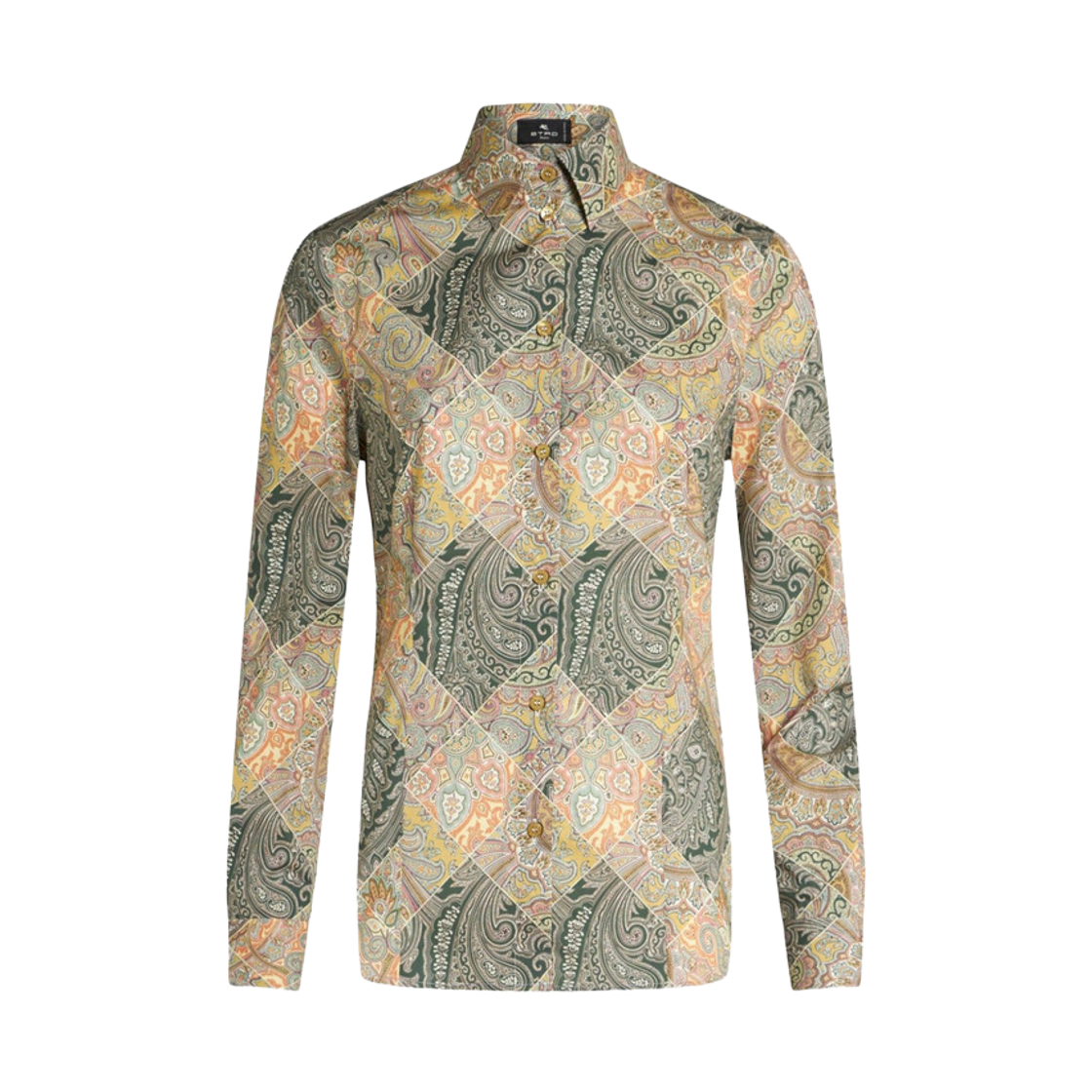 (W) 에트로 프린트 코튼 셔츠 옐로우((W) Etro Print Cotton Shirt Yellow)