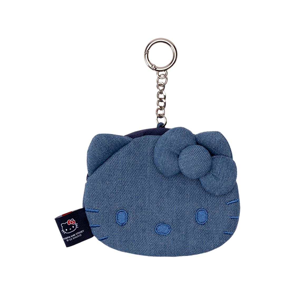 JSQ09PCFF2BU Joseph&Stacey Denim Mini Pouch Hello Kitty Washed Blue