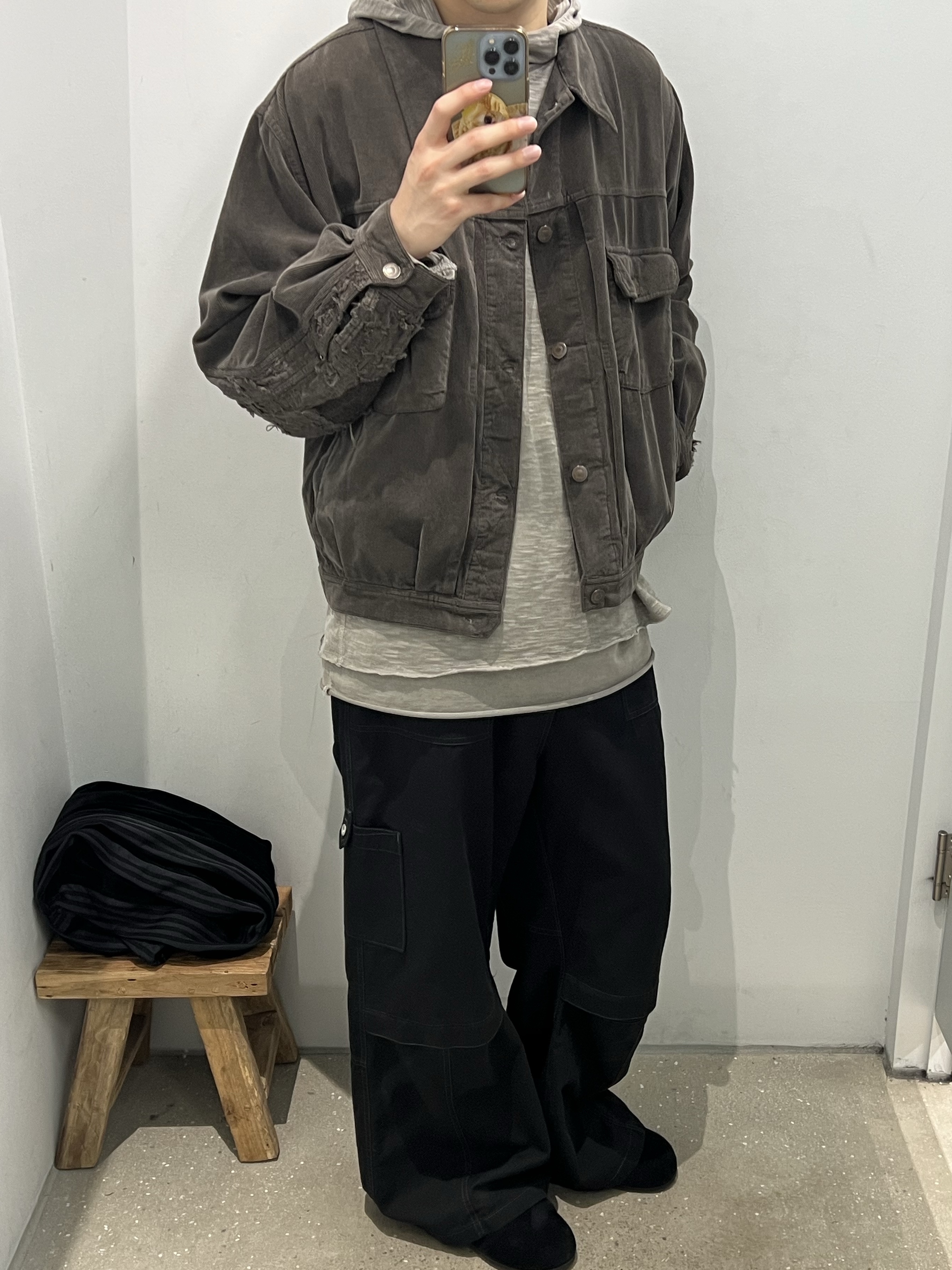 Polyteru Human Index Human Turtle Neck Hoodie Gray, Polyteru Middle Pants 2.0 Black 착용 스타일