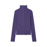 SOMSOC Lowe Wavy Turtleneck Top Purple