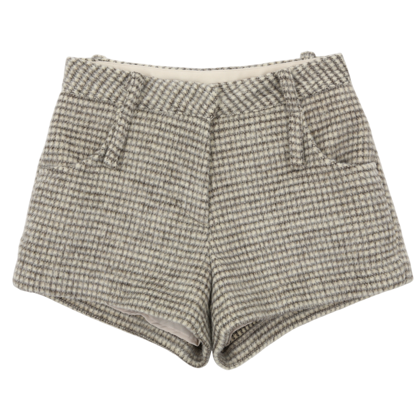 아수라 더블 벨트 울 마이크로 팬츠 아이보리 체크(Asura Double Belt Wool Micro Pants Ivory Check)