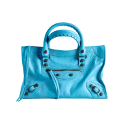 Balenciaga Le City Bag Small Bleu Cyan