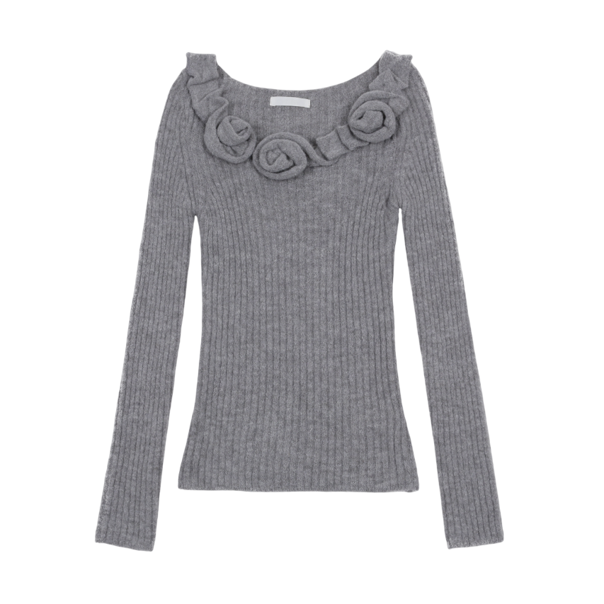 A25FWKN77GR0F Asura Lumea Rose Knit Grey