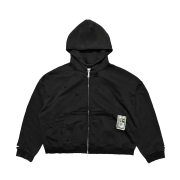 Hommless Bill Pocket Zip Up Hoodie Black