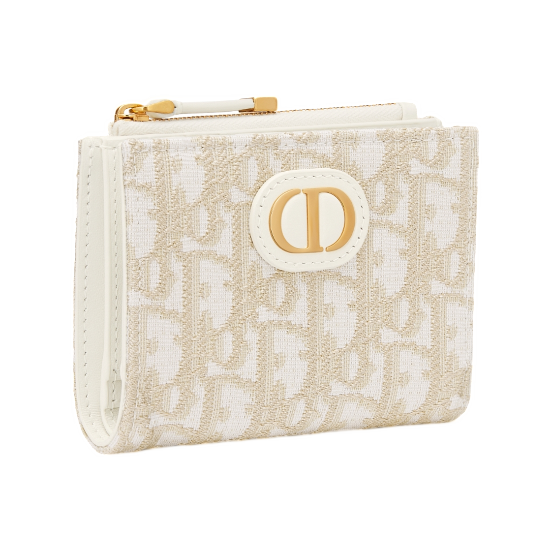 디올 30 몽테인 달리아 월렛 디올 오블리크 자카드 골드(Dior 30 Montaigne Dahlia Wallet Dior Oblique Jacquard Gold) - 1