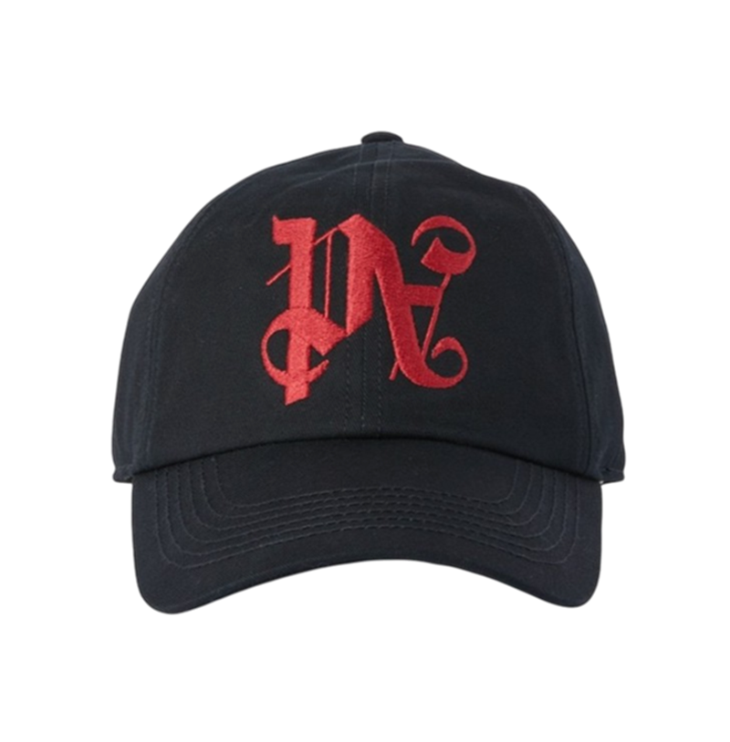 P9Y6MMC99 Palm Angels Pa Monogram Emb Cap - Black
