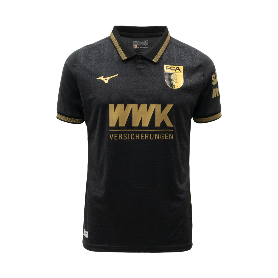 P2GACX1209 Mizuno FC Augsburg 2025/26 3RD Jersey Black (Non Marking Ver.)