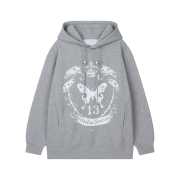 SOMSOC Ronne Symbol Artwork Hoodie Melange Grey