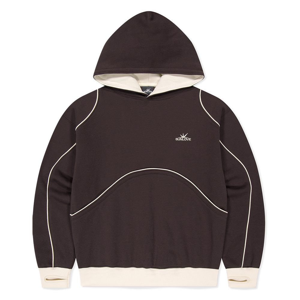 SLCO0TSWHO04BR [트리플적립]SUNLOVE Crescent Brushed Hoodie Brown