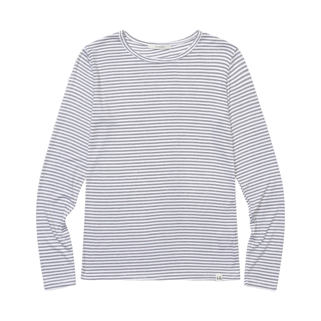 LUV037 UGLYSHADOW Thin Stripe T-Shirt White