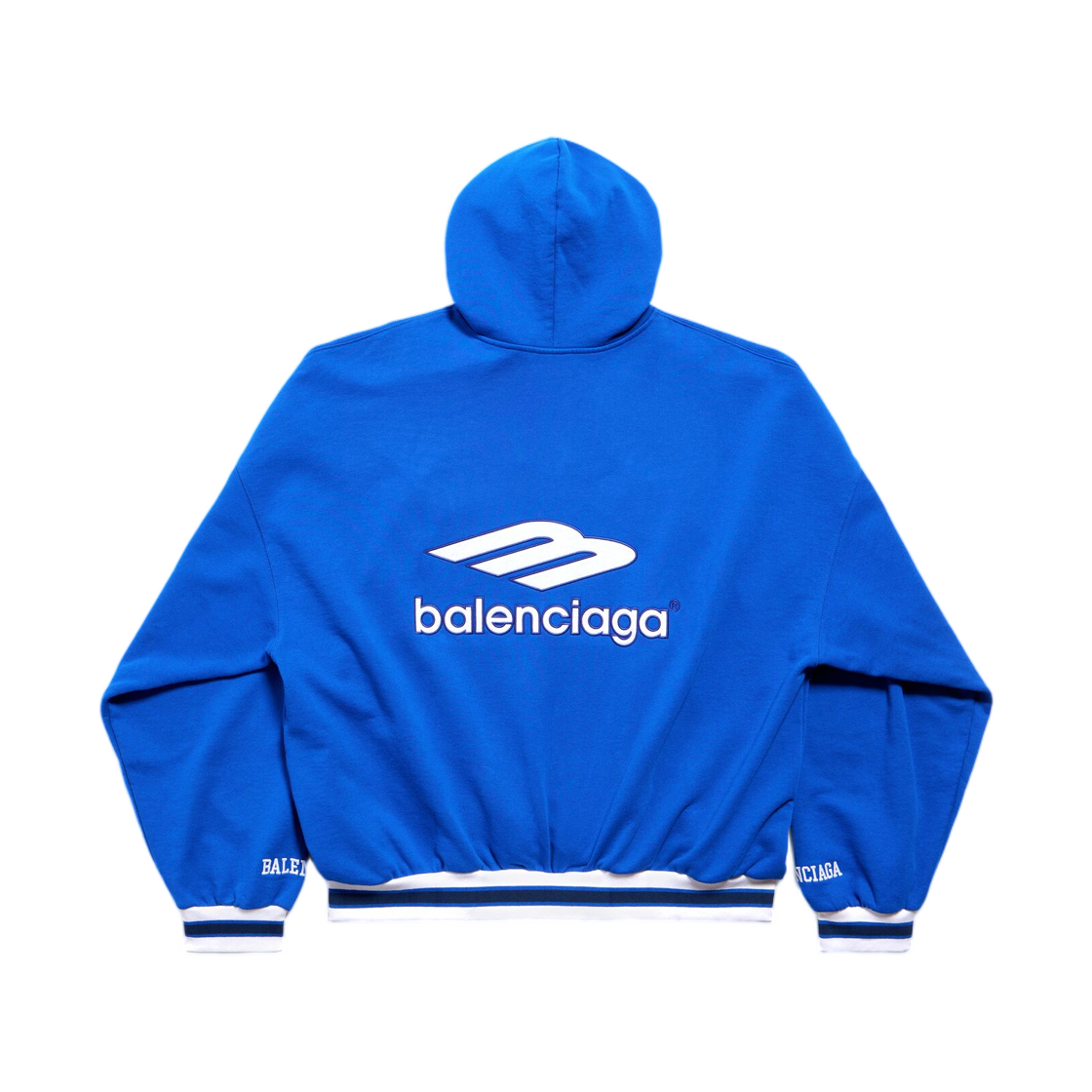발렌시아가 3B 풋볼 폴로 후드 로얄 블루 화이트(Balenciaga 3B Football Polo Hoodie Royal Blue White) - 2