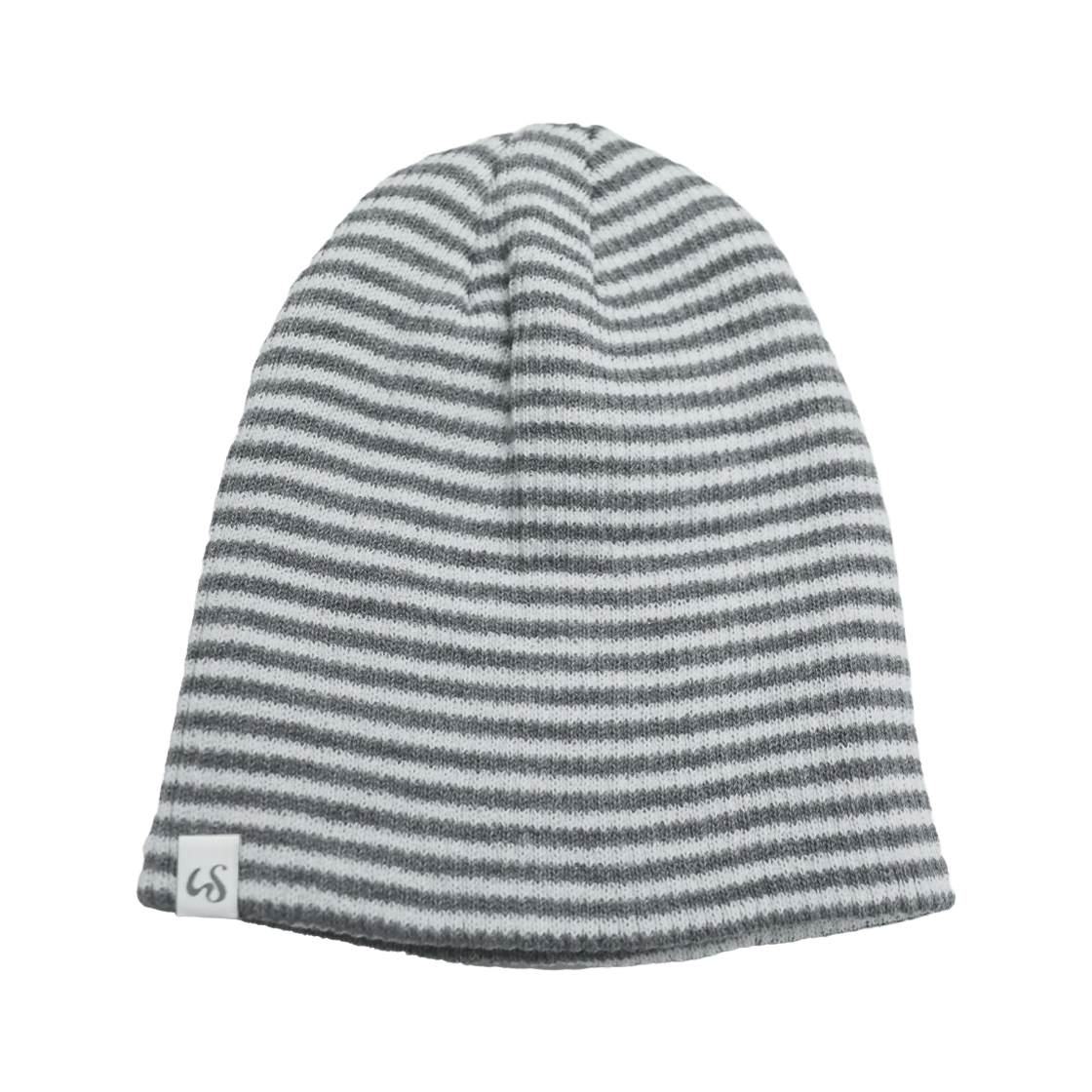 LUV052 UGLYSHADOW Striped Long Beanie Grey