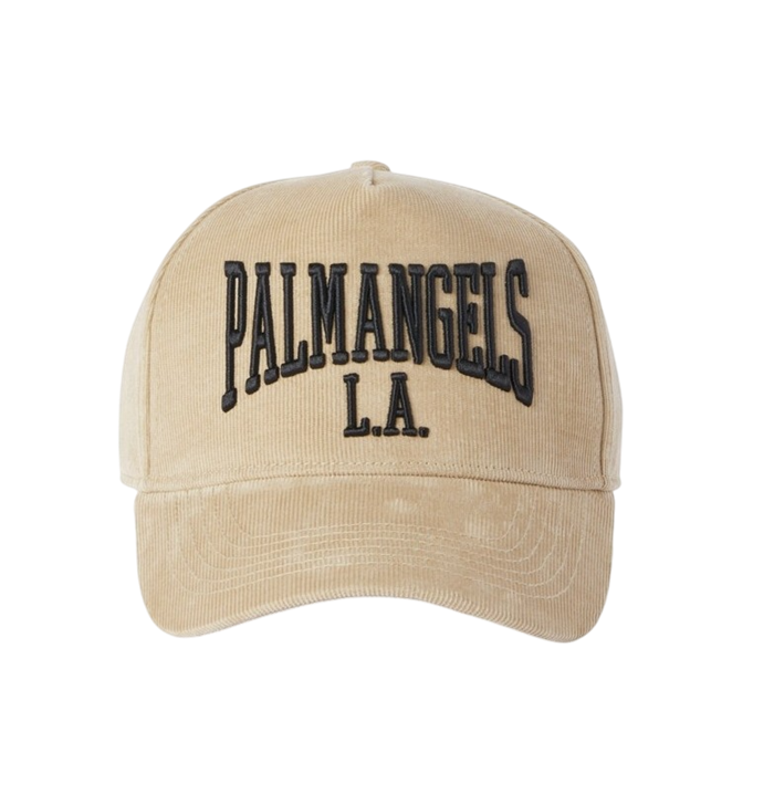 P9Y6MMF82 Palm Angels College Corduroy Cap - Light Beige