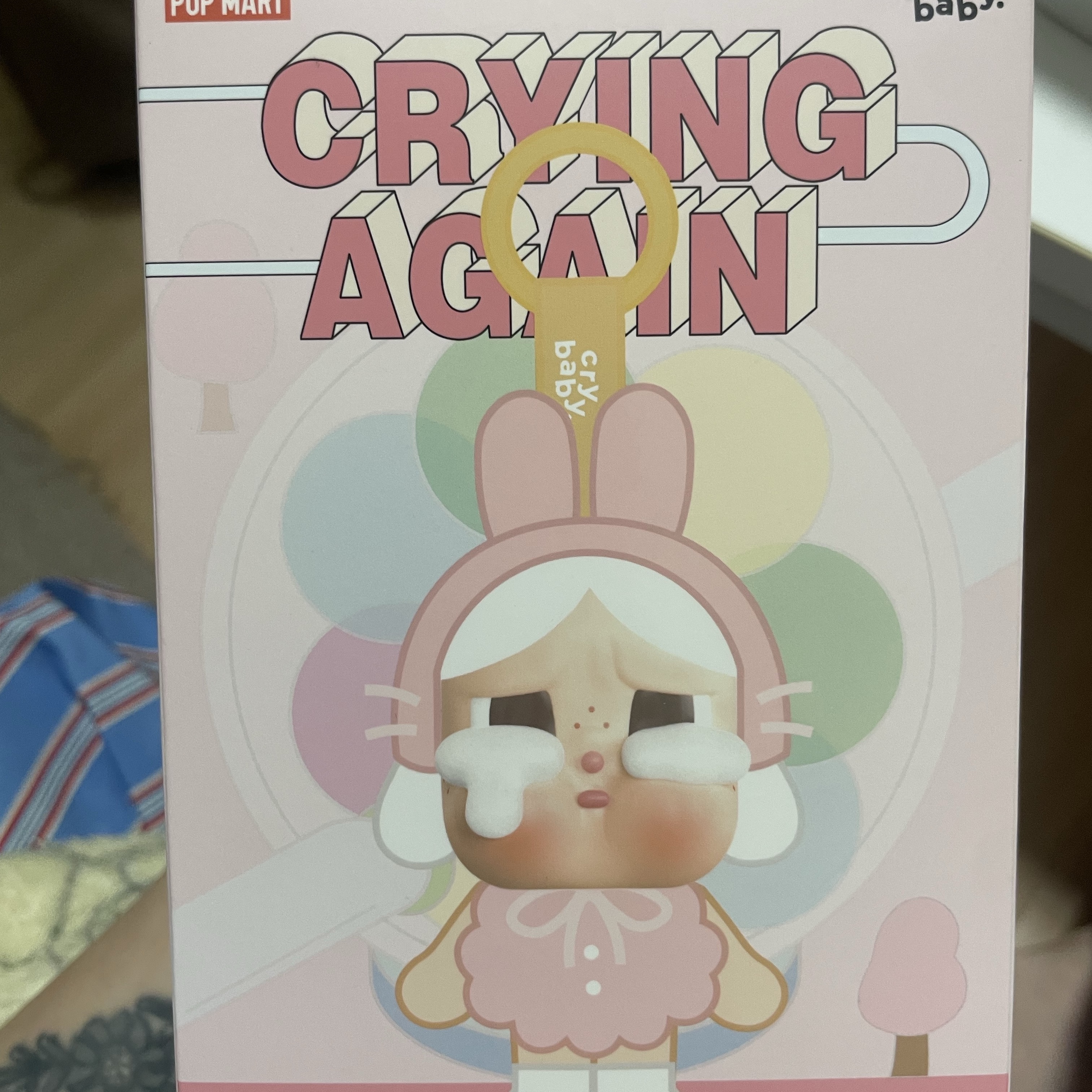 Pop Mart Crybaby Crying Again Series Plush Keyring Sealed Case (1 Blind Box) 착용 스타일 - 3