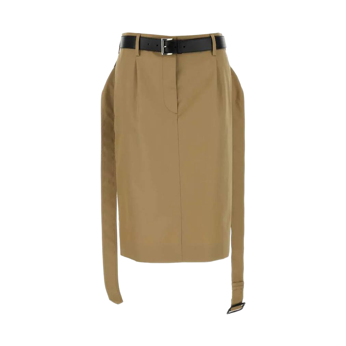 P185KK-14ZG-F0065 (W) Prada Belted Midi Skirt Cord