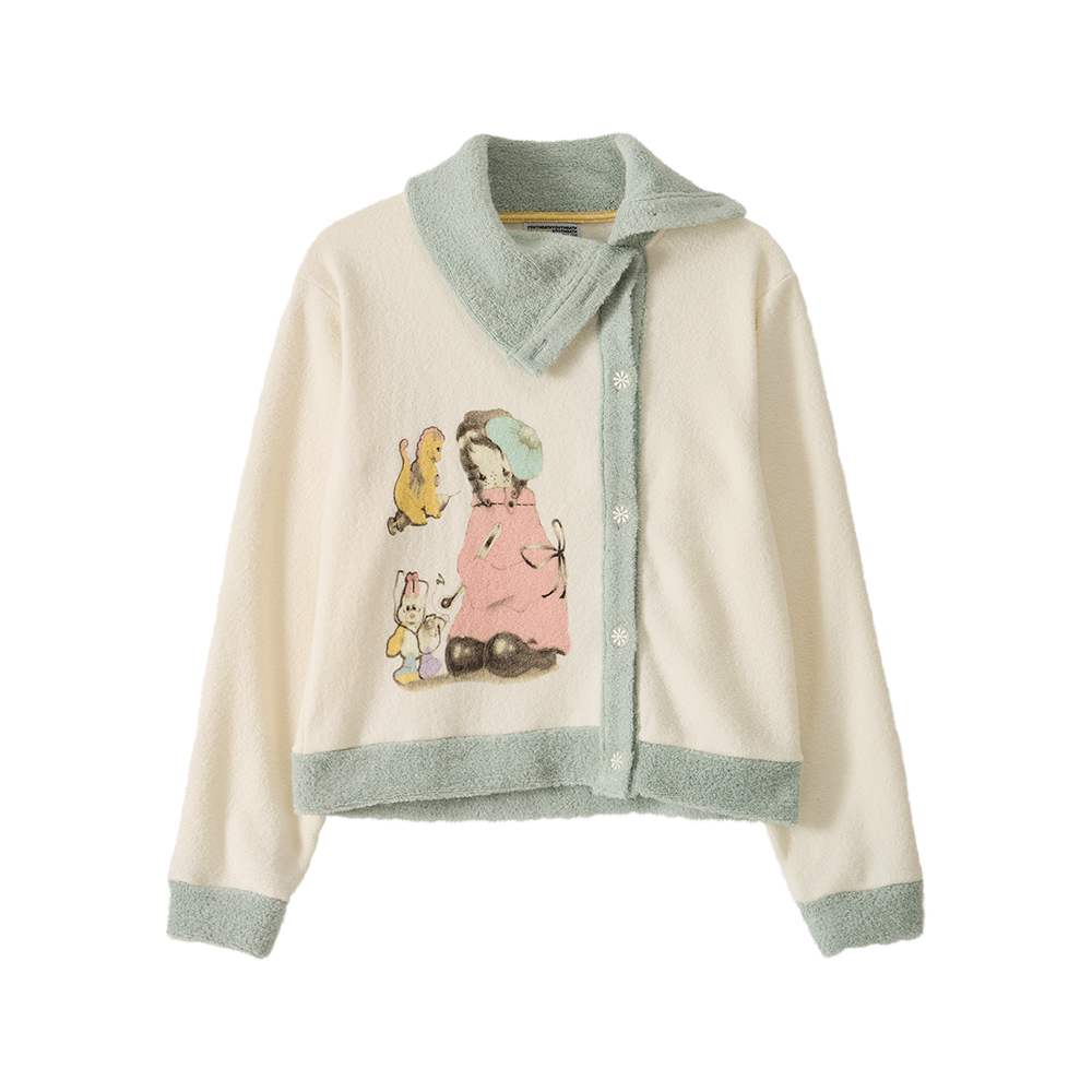 유쓰배쓰 슬랜티드 버튼 가디건(YOUTHBATH Slanted Button Cardigan)