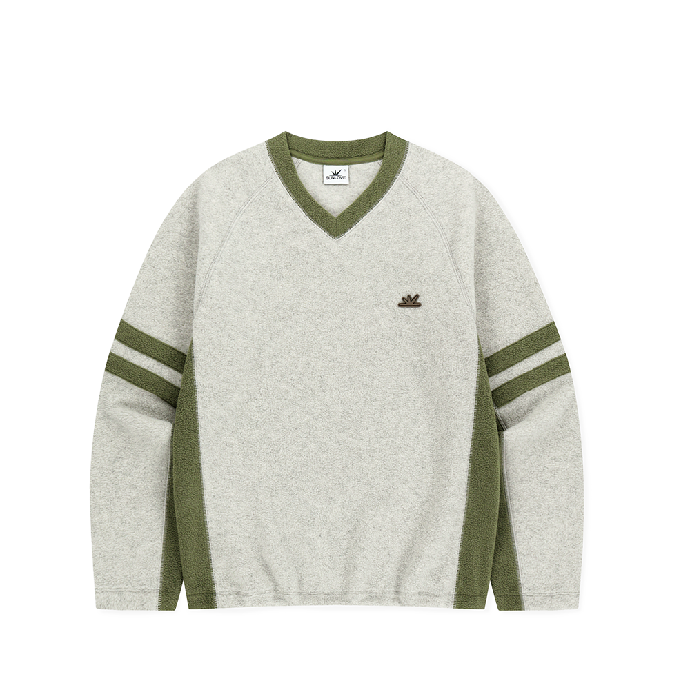 SL253FTOLP02HR [트리플적립]SUNLOVE V Fleece Pullover Heather Grey