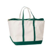 L.L.Bean Zip Top Boat Tote Bag Extra Large Dark Green