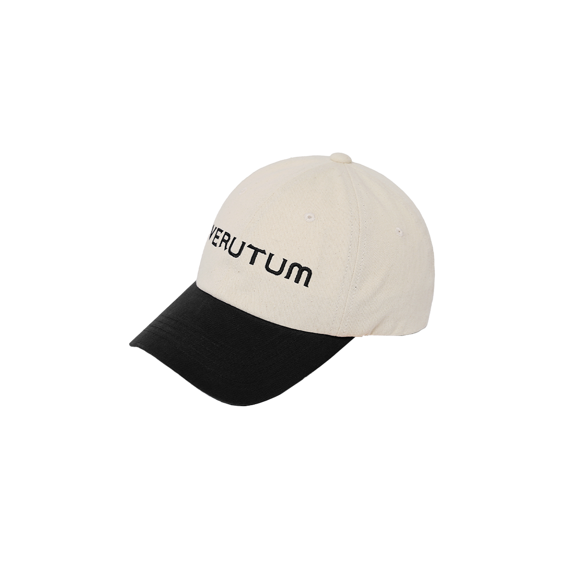 베루툼 프론트 로고 투톤 바이오워싱 캡 아이보리 블랙(VERUTUM BC009B Front Logo Two Tone Bio Washing Cap Ivory Black)