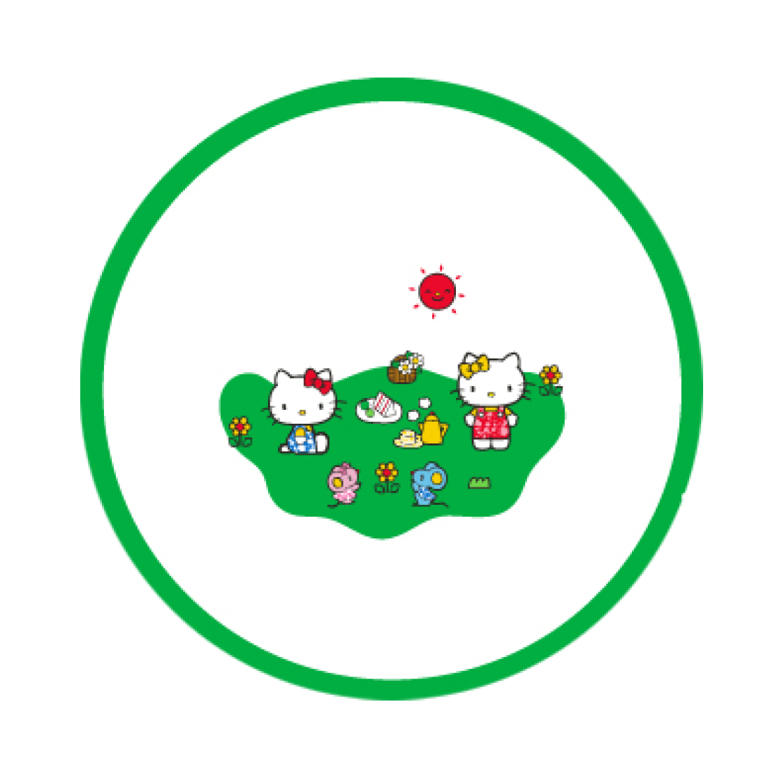 - Sanrio x Crow Canyon Hello Kitty Flat Plate Green