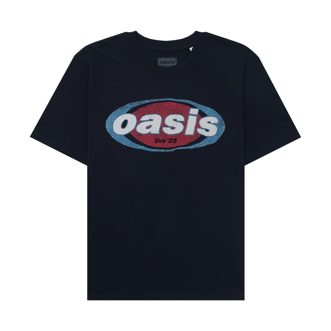 - Oasis Elliptical Logo T-Shirt Navy