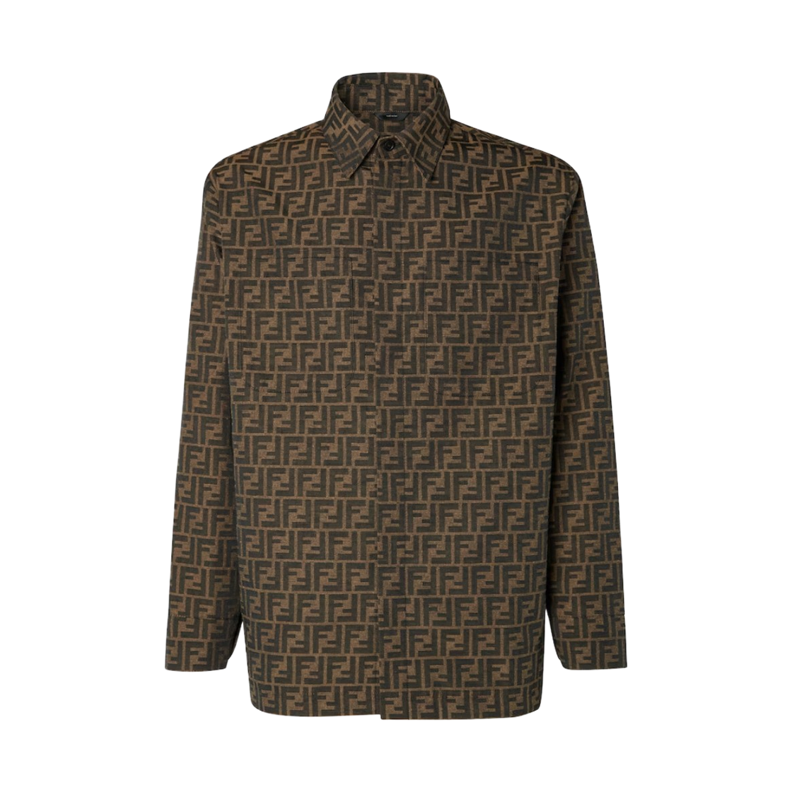 FW1141A6WJF1440 Fendi FF Jacquard Fabric Jacket Brown