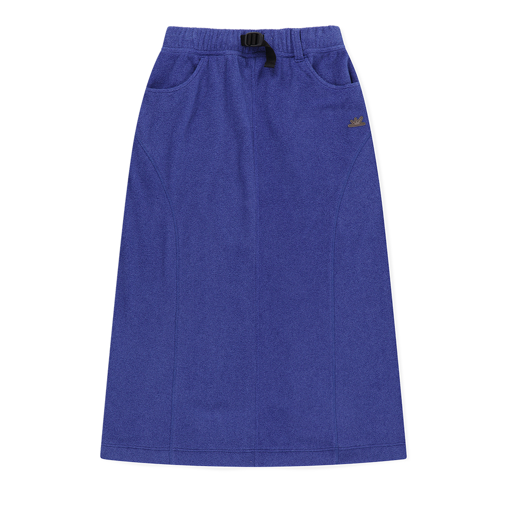 [트리플적립]썬러브 플리스 롱 스커트 블루([트리플적립]SUNLOVE Fleece Long Skirt Blue)