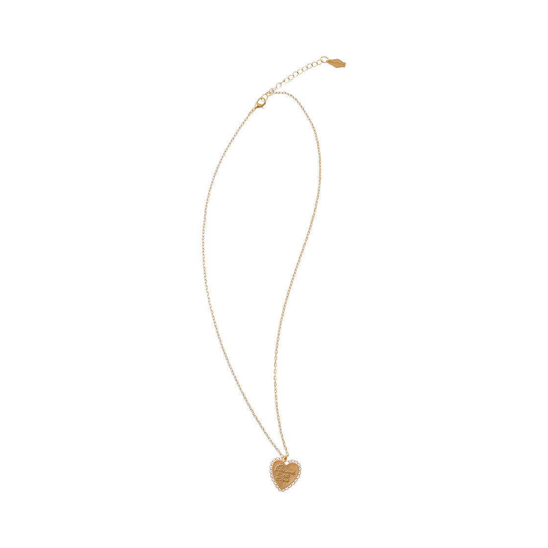 TBH52GHMN022GDON TOWTOW.ARCHIVE Heart Crochet Pendant Necklace Gold