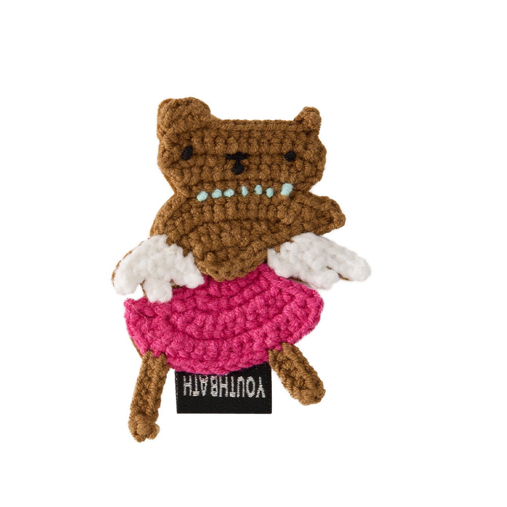25FW2AC07 YOUTHBATH Knit Hair Clip_Bear Princess