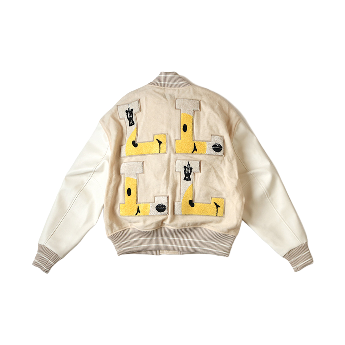 캐피탈 40s 울 엘파이브 바시티 자켓 에크루(Kapital 40s Wool L-Five Varsity Jacket Ecru) - 2