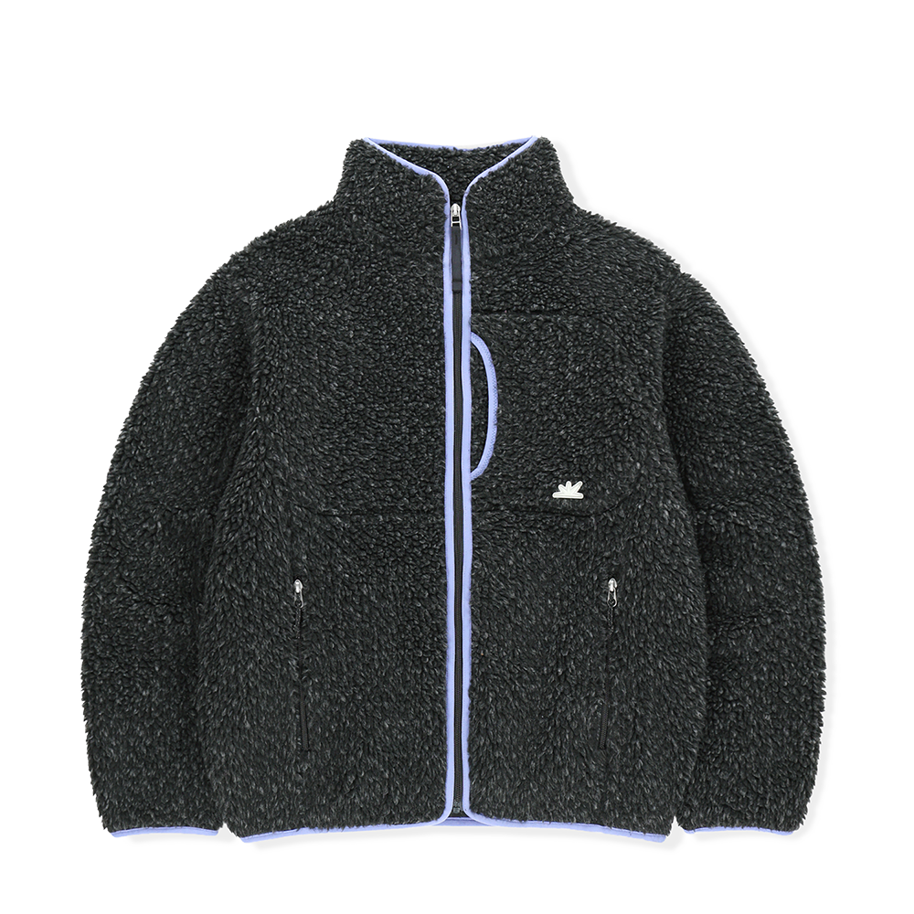 SL253FOWLS02HTC [트리플적립]SUNLOVE Kumo Sherpa Fleece Jacket Heather Charcoal