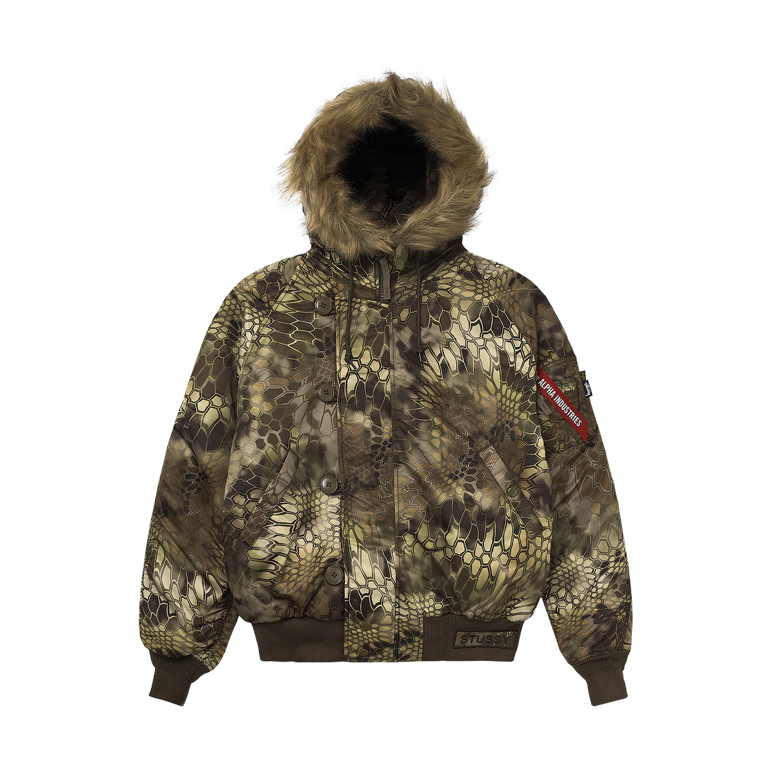 스투시 x 알파 인더스트리 크립텍 N-2B 숏 웨이스트 파카 하이랜더(Stussy x Alpha Industries Kryptek N-2B Short Waist Parka Highlander)