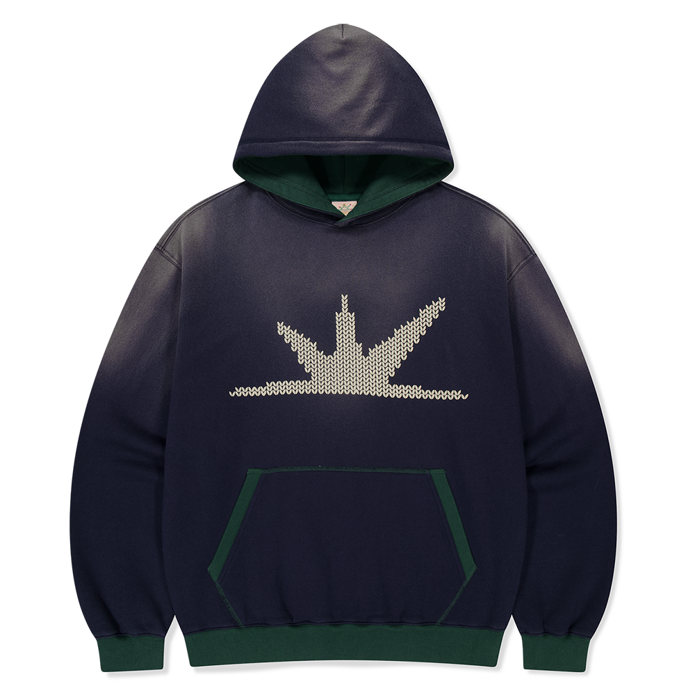 SL253TSWHO95NA [트리플적립]SUNLOVE <HOME ALONe> Knit Effect Daybreak Hoodie Navy