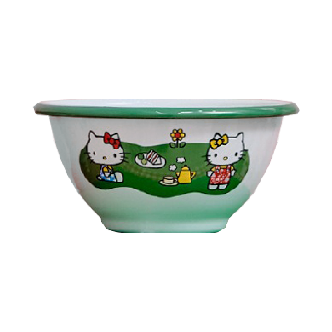 산리오 x 크로우캐년 헬로 키티 요거트 보울 그린(Sanrio x Crow Canyon Hello Kitty Yogurt Bowl Green)