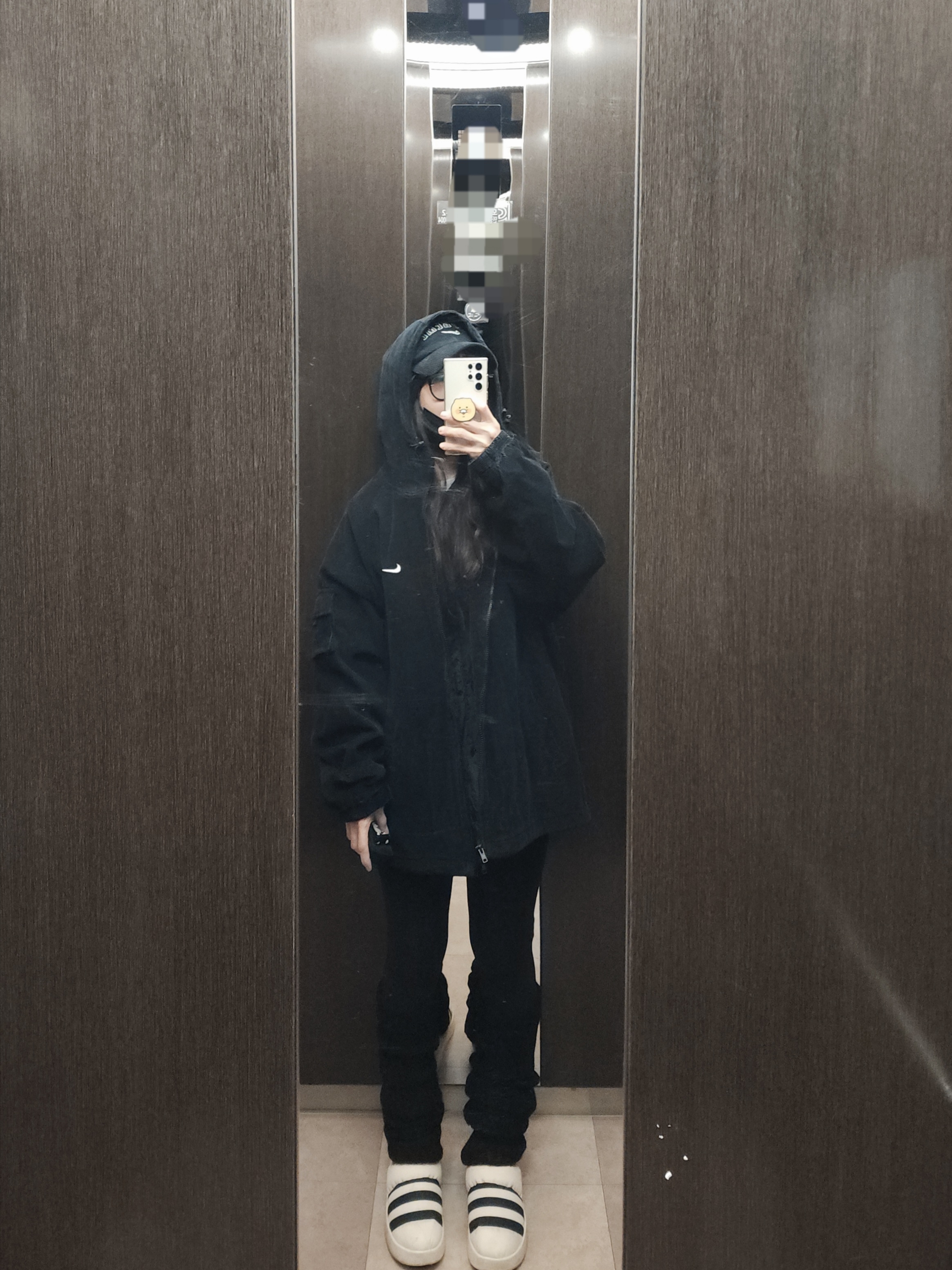 Supreme x Nike Arc Corduroy Hooded Jacket Black - 22SS, Supreme x Nike Arc Corduroy 6-Panel Black - 22SS 착용 스타일