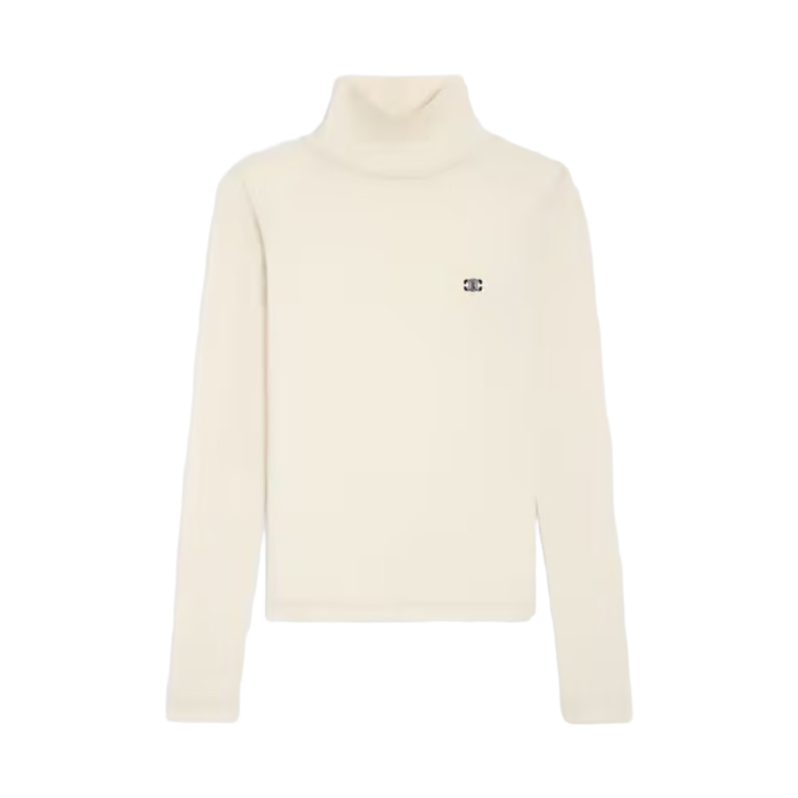 RX0C40U39-01CN (W) Celine Turtleneck Top Wool Jersey Cream Navy
