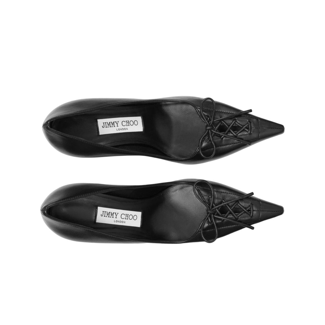 (W) 지미추 스칼렛 95 나파 레더 레더 펌프스 블랙((W) Jimmy Choo Scarlett 95 Nappa Leather Pumps Black) - 2