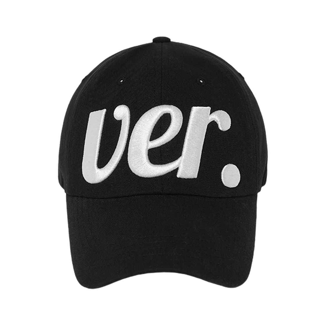 베루툼 펑키 세리프 빅 버전 로고 볼 캡 블랙(VERUTUM BC212 Funky Serif Big Version Logo Ball Cap Black) - 2