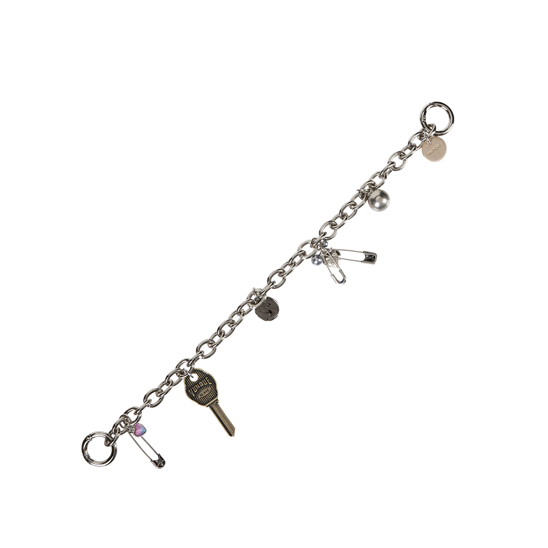 분크 드루핑 숏 체인 실버