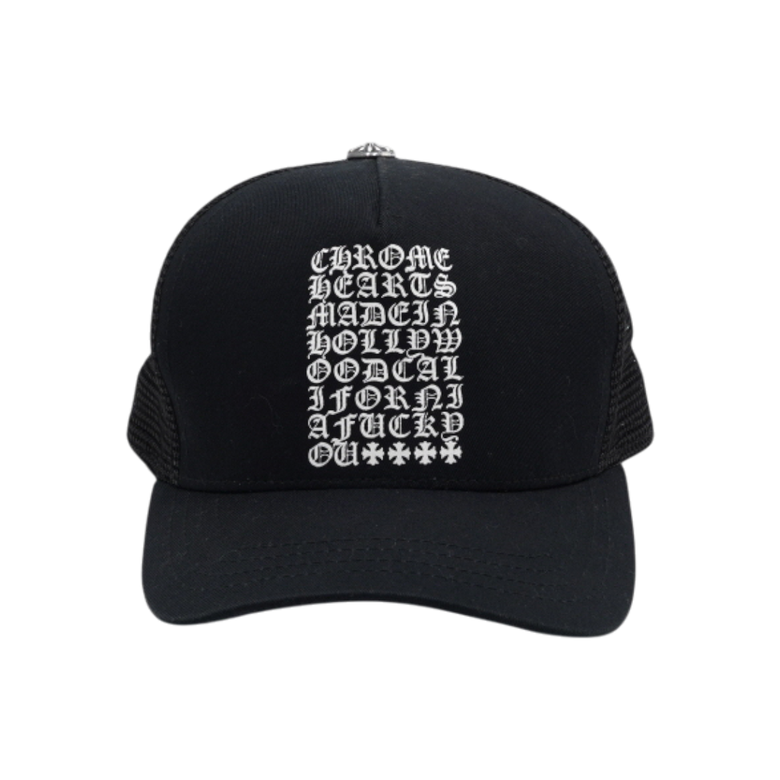 크롬하츠 블랙 아이웨어 트러커 메쉬 볼캡 모자 aa57319(Chrome Hearts Black Eyewear Trucker Mesh Cap AA57319)
